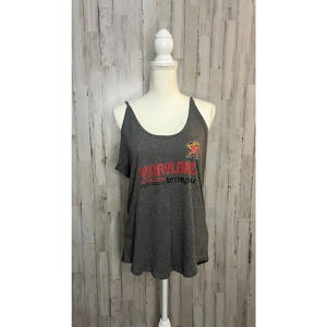 NWT Maryland Terrapins Women's Large Gray‎ Sleeveless Tank Top Casual Summer